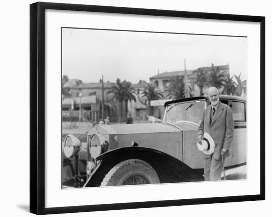 Sir Henry Royce, with Rolls-Royce Car-null-Framed Photographic Print