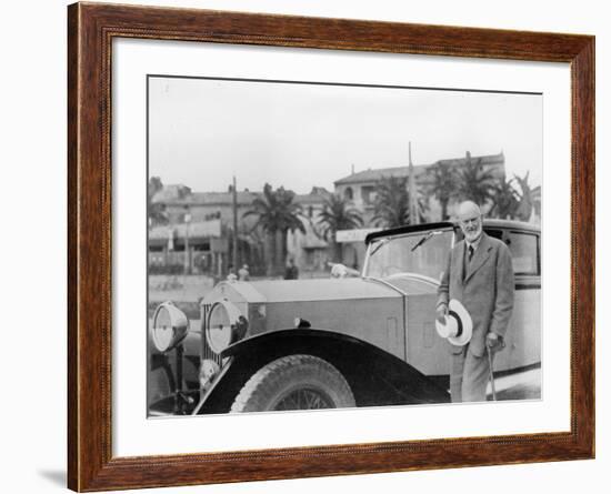 Sir Henry Royce, with Rolls-Royce Car-null-Framed Photographic Print