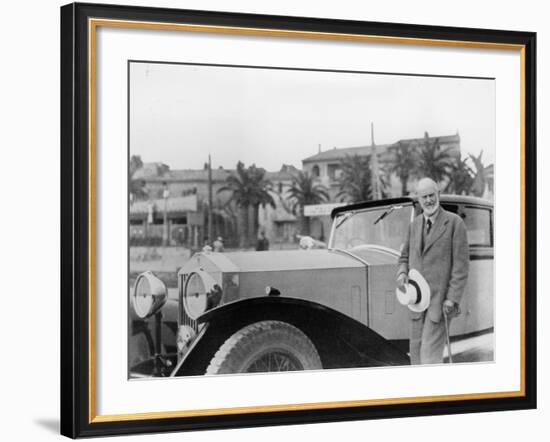Sir Henry Royce, with Rolls-Royce Car-null-Framed Photographic Print