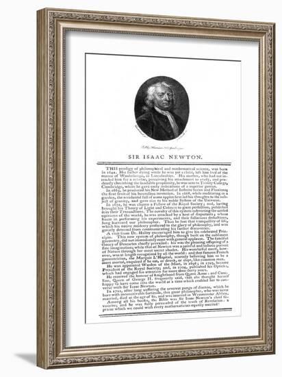 Sir Isaac Newton, English Mathematician, Astronomer and Physicist-A Smith-Framed Giclee Print