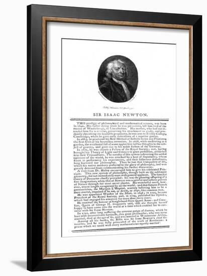 Sir Isaac Newton, English Mathematician, Astronomer and Physicist-A Smith-Framed Giclee Print