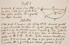 Facsimile of the Solution to the Problem of the Brachystochrone, or Curve of Quickest Descent-Sir Isaac Newton-Giclee Print