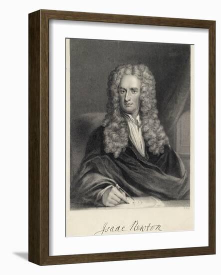 Sir Isaac Newton Mathematician Physicist Occultist-William Holl the Younger-Framed Photographic Print