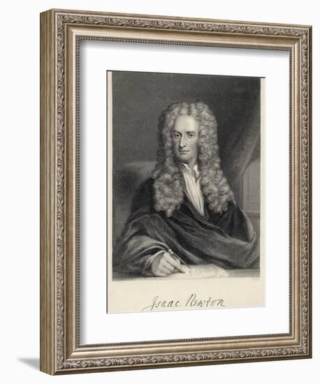 Sir Isaac Newton Mathematician Physicist Occultist-William Holl the Younger-Framed Photographic Print