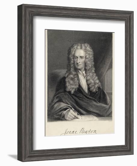 Sir Isaac Newton Mathematician Physicist Occultist-William Holl the Younger-Framed Photographic Print