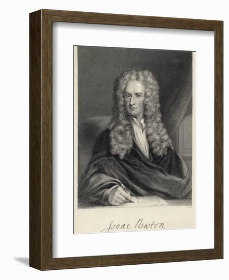 Sir Isaac Newton Mathematician Physicist Occultist-William Holl the Younger-Framed Photographic Print