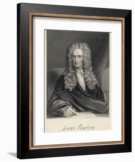 Sir Isaac Newton Mathematician Physicist Occultist-William Holl the Younger-Framed Photographic Print