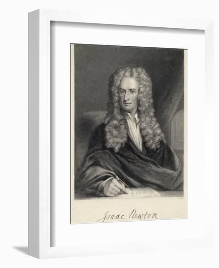 Sir Isaac Newton Mathematician Physicist Occultist-William Holl the Younger-Framed Photographic Print