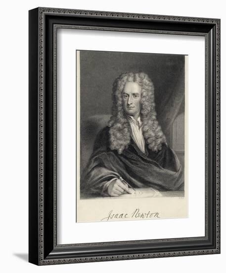 Sir Isaac Newton Mathematician Physicist Occultist-William Holl the Younger-Framed Photographic Print