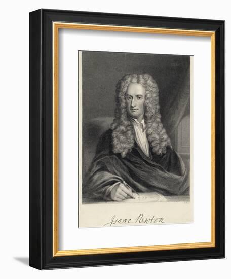 Sir Isaac Newton Mathematician Physicist Occultist-William Holl the Younger-Framed Photographic Print