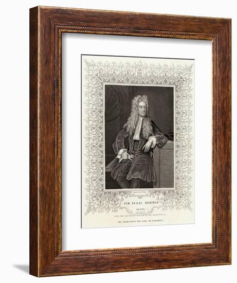 Sir Isaac Newton Mathematician Physicist Occultist-null-Framed Premium Giclee Print