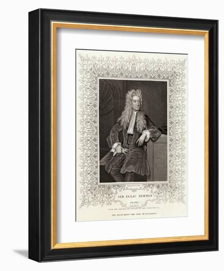 Sir Isaac Newton Mathematician Physicist Occultist-null-Framed Premium Giclee Print