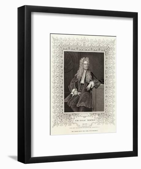 Sir Isaac Newton Mathematician Physicist Occultist-null-Framed Art Print