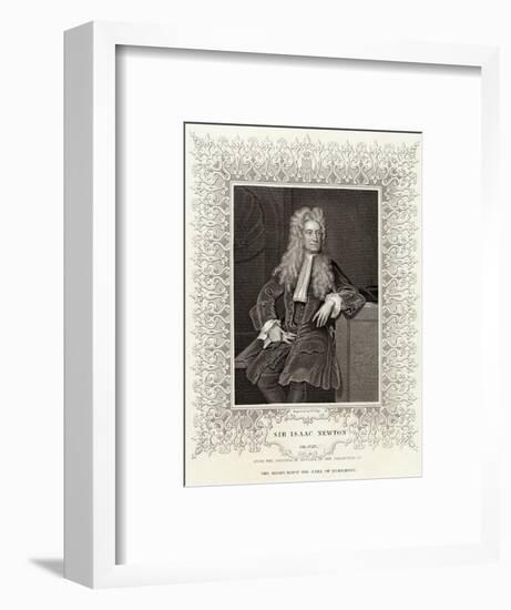 Sir Isaac Newton Mathematician Physicist Occultist-null-Framed Art Print