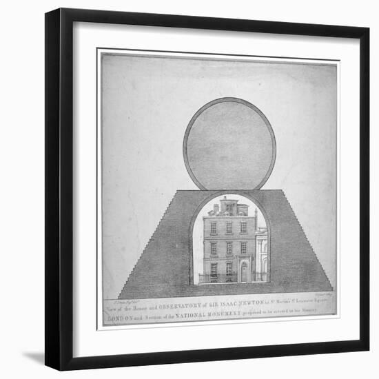 Sir Isaac Newton's House and Observatory, 35 St Martin's Street, Westminster, London, 1826-George Scharf-Framed Giclee Print