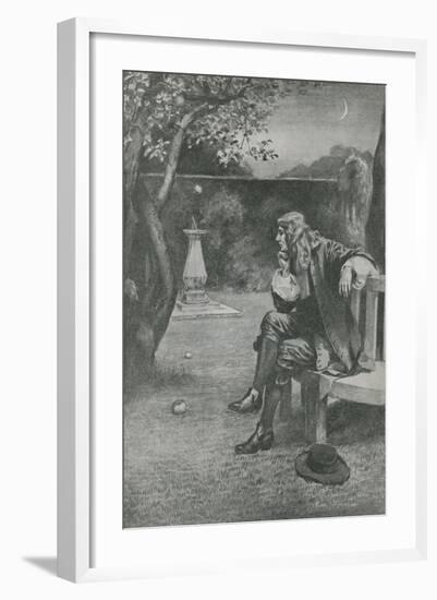 Sir Isaac Newton Sees an Apple Fall-null-Framed Giclee Print