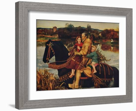 'Sir Isumbras at the Ford', 1857, (c1915)-John Everett Millais-Framed Giclee Print