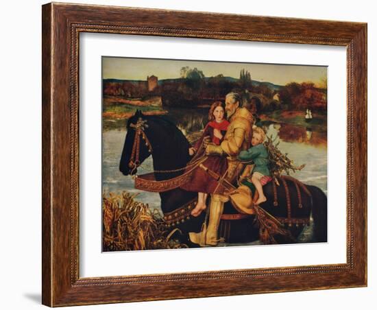 'Sir Isumbras at the Ford', 1857, (c1915)-John Everett Millais-Framed Giclee Print