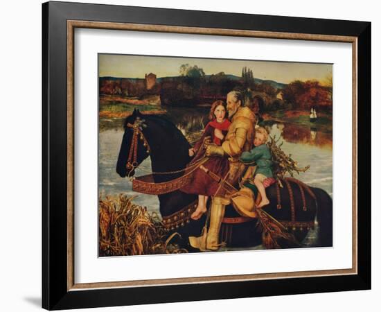 'Sir Isumbras at the Ford', 1857, (c1915)-John Everett Millais-Framed Giclee Print