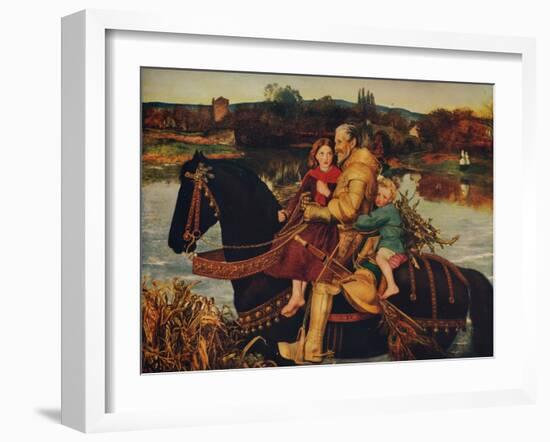 'Sir Isumbras at the Ford', 1857, (c1915)-John Everett Millais-Framed Giclee Print