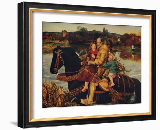 'Sir Isumbras at the Ford', 1857, (c1915)-John Everett Millais-Framed Giclee Print