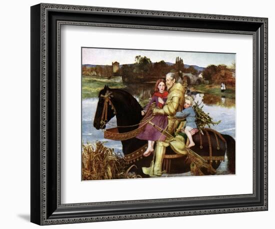 Sir Isumbras at the Ford, C19th Century-John Everett Millais-Framed Giclee Print