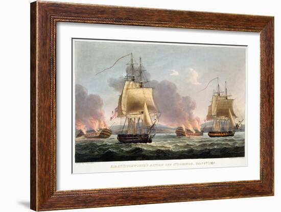 Sir J. T. Duckworth's Action off St. Domingo, February 6th 1806-Thomas Whitcombe-Framed Giclee Print