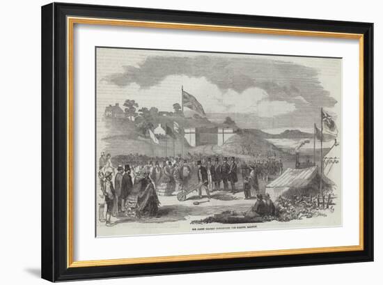 Sir James Graham Commencing the Silloth Railway-null-Framed Giclee Print