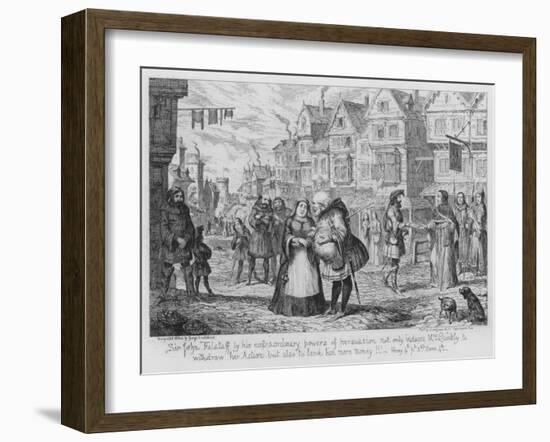 Sir John Falstaff by His Extraordinary Powers of Persuasion Not Only Induces Mrs Quickly to Withdra-George Cruikshank-Framed Giclee Print