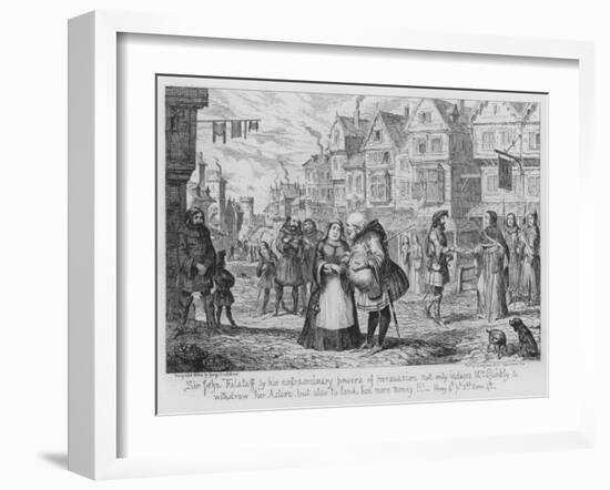 Sir John Falstaff by His Extraordinary Powers of Persuasion Not Only Induces Mrs Quickly to Withdra-George Cruikshank-Framed Giclee Print