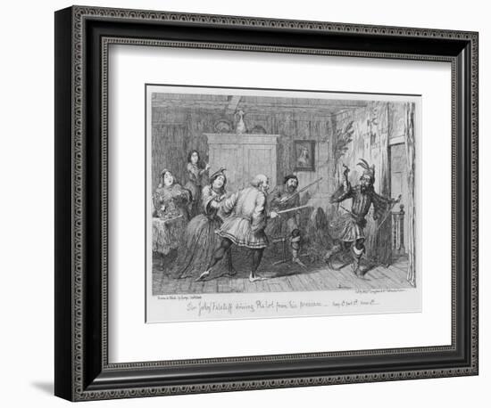 Sir John Falstaff Driving Pistol from His Presence-George Cruikshank-Framed Giclee Print