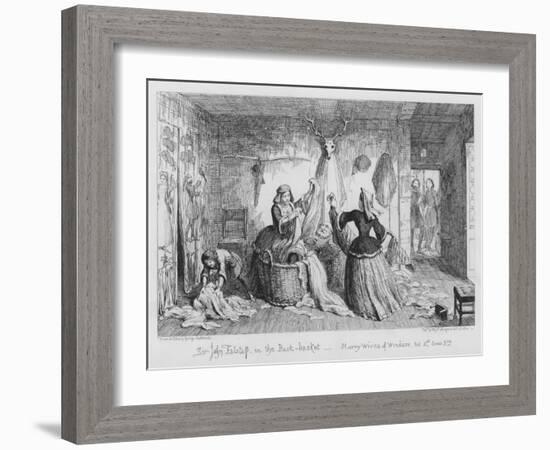 Sir John Falstaff in the Buck-Basket-George Cruikshank-Framed Giclee Print