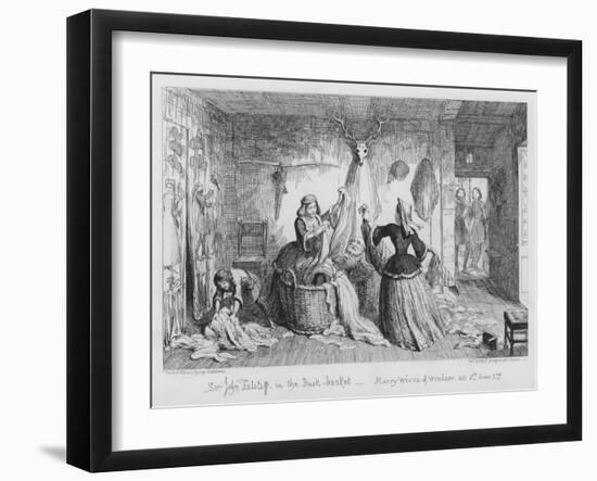 Sir John Falstaff in the Buck-Basket-George Cruikshank-Framed Giclee Print