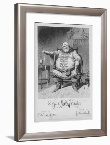 Sir John Falstaff Knight-George Cruikshank-Framed Giclee Print