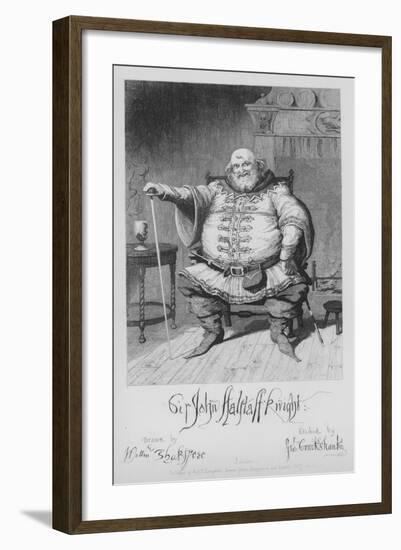 Sir John Falstaff Knight-George Cruikshank-Framed Giclee Print