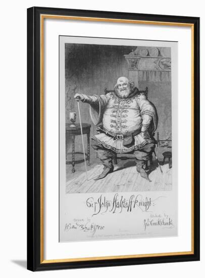 Sir John Falstaff Knight-George Cruikshank-Framed Giclee Print