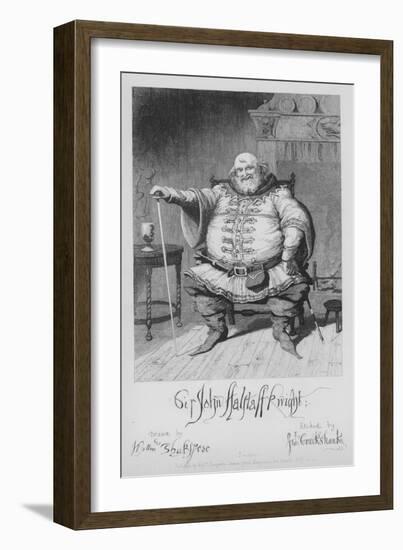 Sir John Falstaff Knight-George Cruikshank-Framed Giclee Print