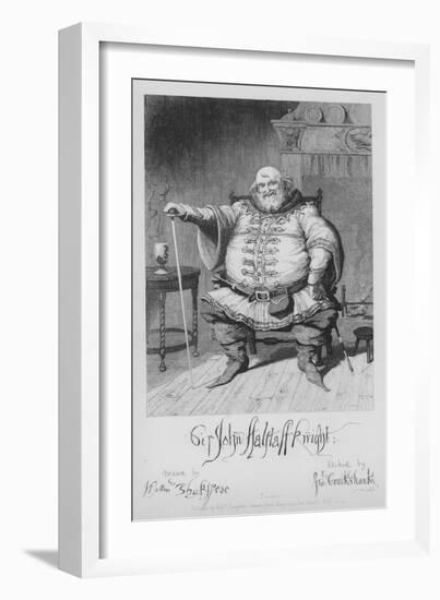 Sir John Falstaff Knight-George Cruikshank-Framed Giclee Print