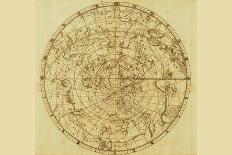 Celestial Map of the Mythological Heavens with Zodiacal Characters-Sir John Flamsteed-Framed Stretched Canvas