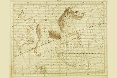 Celestial Map of the Mythological Heavens with Zodiacal Characters-Sir John Flamsteed-Art Print