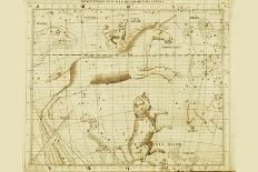 Celestial Map of the Mythological Heavens with Zodiacal Characters-Sir John Flamsteed-Framed Premium Giclee Print