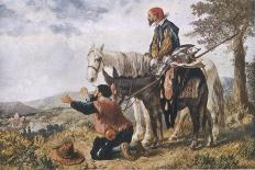 Don Quixote the Return of Don Quixote and Sancho Panza-Sir John Gilbert-Art Print
