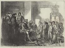 Bishop Latimer Presenting a Copy of the New Testament to Henry VIII as a New Year's Gift-Sir John Gilbert-Giclee Print