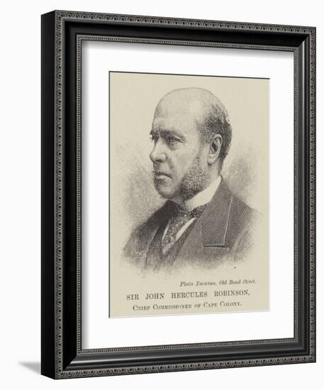 Sir John Hercules Robinson, Chief Commissioner of Cape Colony-null-Framed Giclee Print