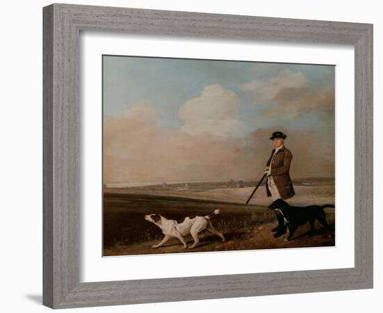 Sir John Nelthorpe, 6th Baronet out Shooting with His Dogs in Barton Field, Licolnshire, 1776-George Stubbs-Framed Giclee Print