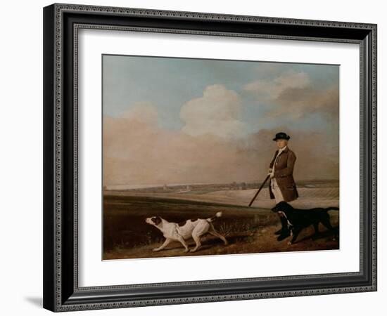 Sir John Nelthorpe, 6th Baronet out Shooting with His Dogs in Barton Field, Licolnshire, 1776-George Stubbs-Framed Giclee Print