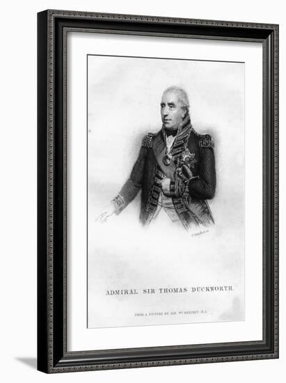 Sir John Thomas Duckworth (1747-181), British Naval Officer, 1837-W Greatbatch-Framed Giclee Print