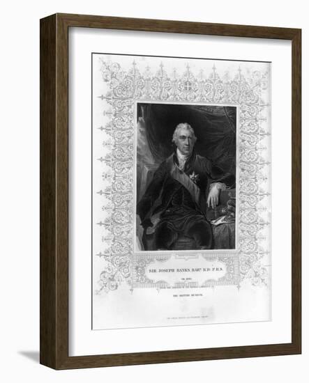 Sir Joseph Banks (1743-182), English Naturalist, Botanist and Science Patron, 19th Century-H Robinson-Framed Giclee Print