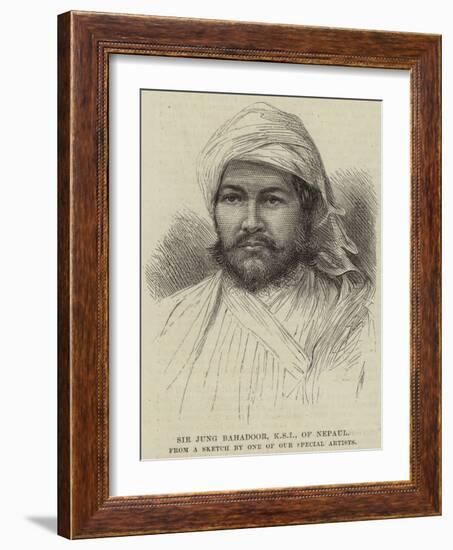 Sir Jung Bahadoor, Ksi of Nepaul-null-Framed Giclee Print