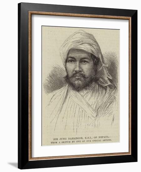 Sir Jung Bahadoor, Ksi of Nepaul-null-Framed Giclee Print